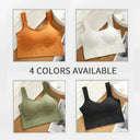 Crop Top with Built-In Bra for Women