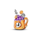 Halloween Skull Charm Bead Sterling