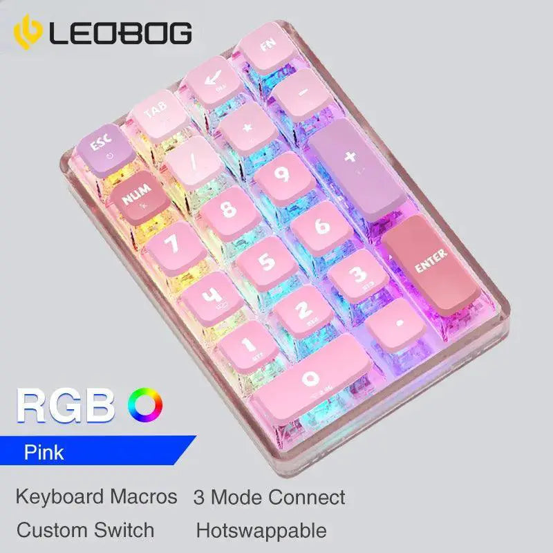LEOBOG K21 Mechanical Number Pad RGB Backlit Keyboard