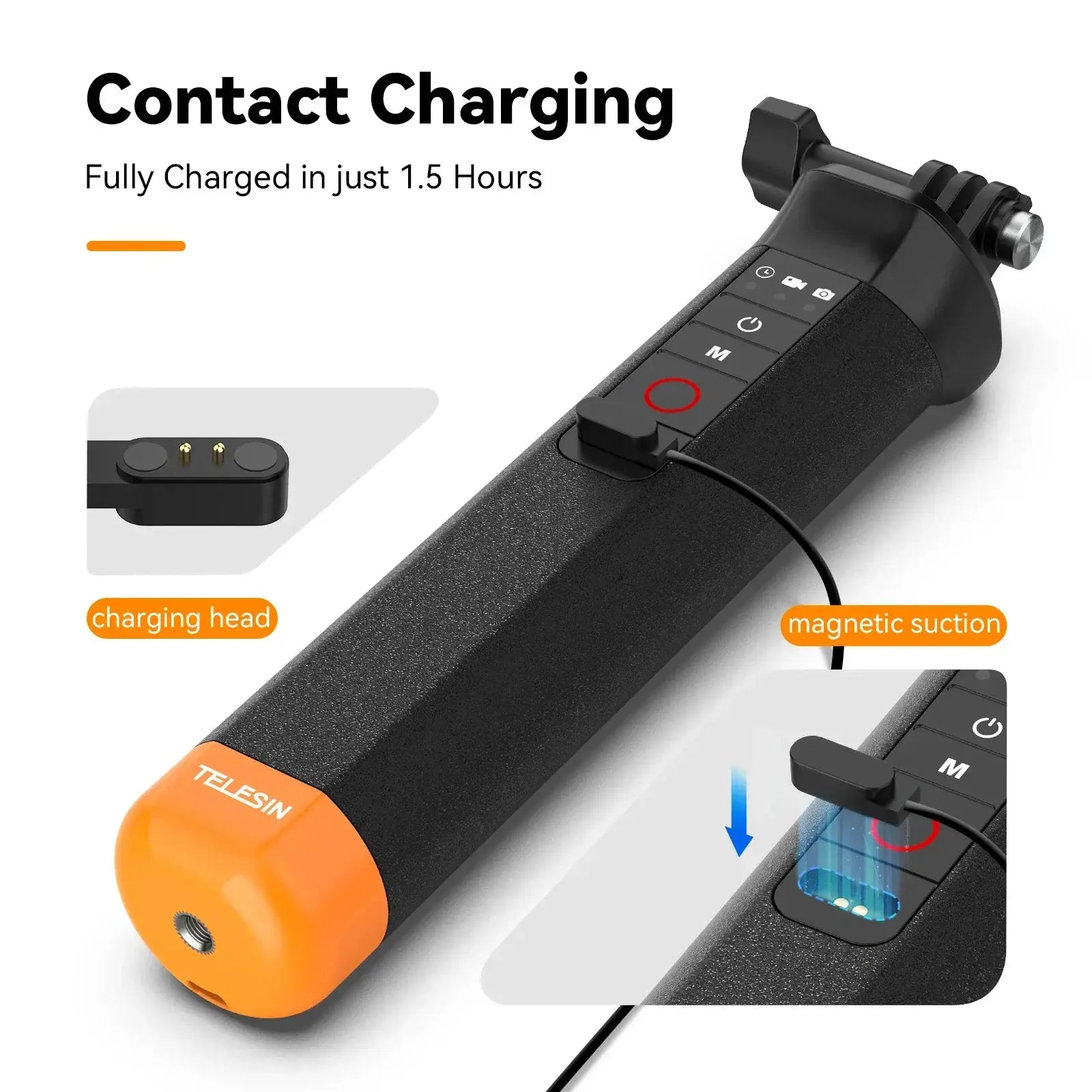 Telesin Buoyancy Bar Waterproof Selfie Stick With Remote