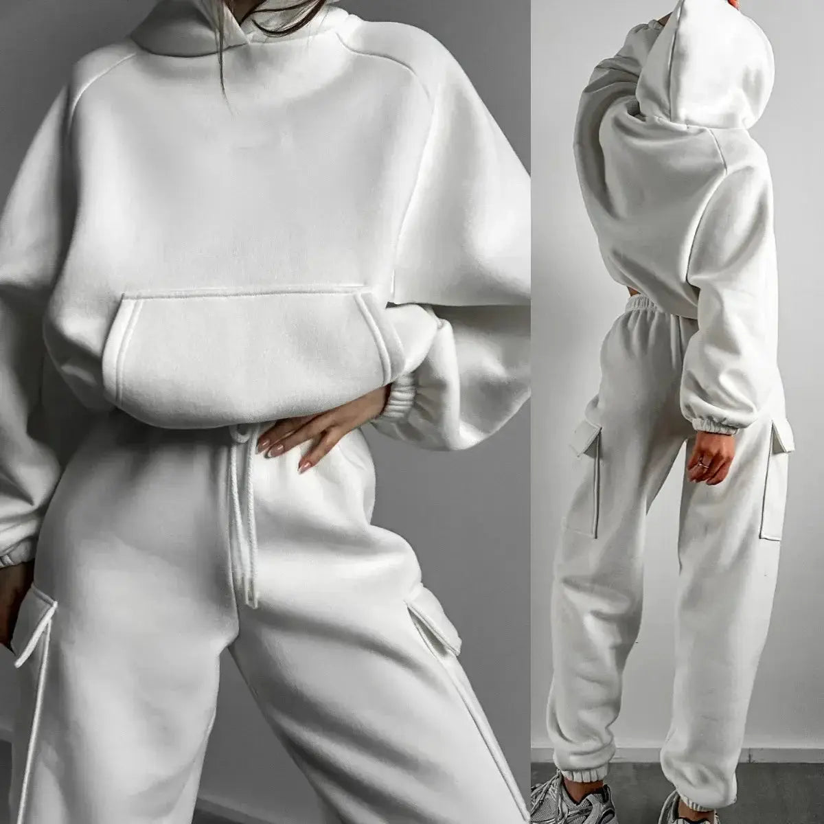 Women Two Piece Hoodie And Sweatpants Set Casual Wear