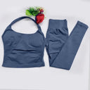 Yoga Set Seamless Backless Halter Top Leggings