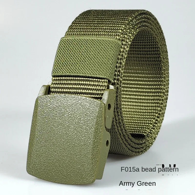 White Automatic Buckle Nylon Army