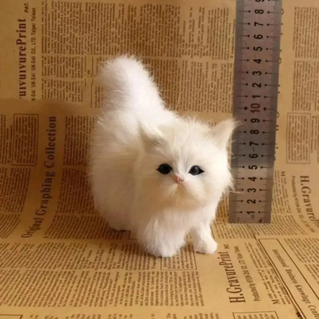Lifelike Cute Simulation Cat Plush Toy For Kids Gift 12cm