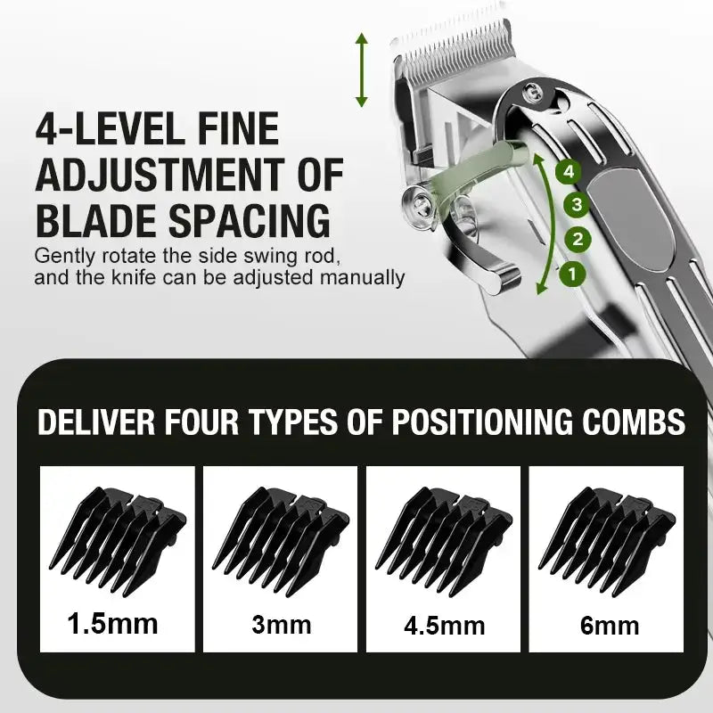 All Metal Blade Male Clipper, Electric Hair Clipper, Household Electric Hair Clipper, Hair Salon, High-Power Pet Clipper
