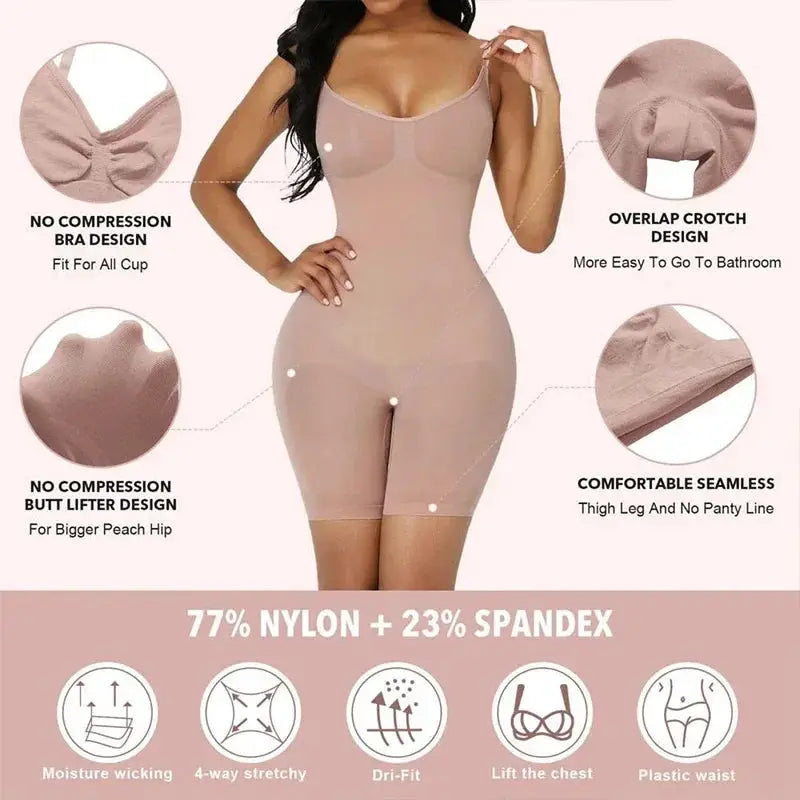 Women's Full Body Shaper Bodysuit Tummy Control Butt Lifter