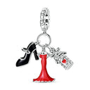 Sterling Silver Charm Beads Rose