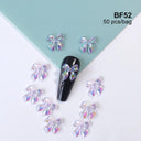 Ribbon Bow Nail Art Kit Elegant Black White Design Set