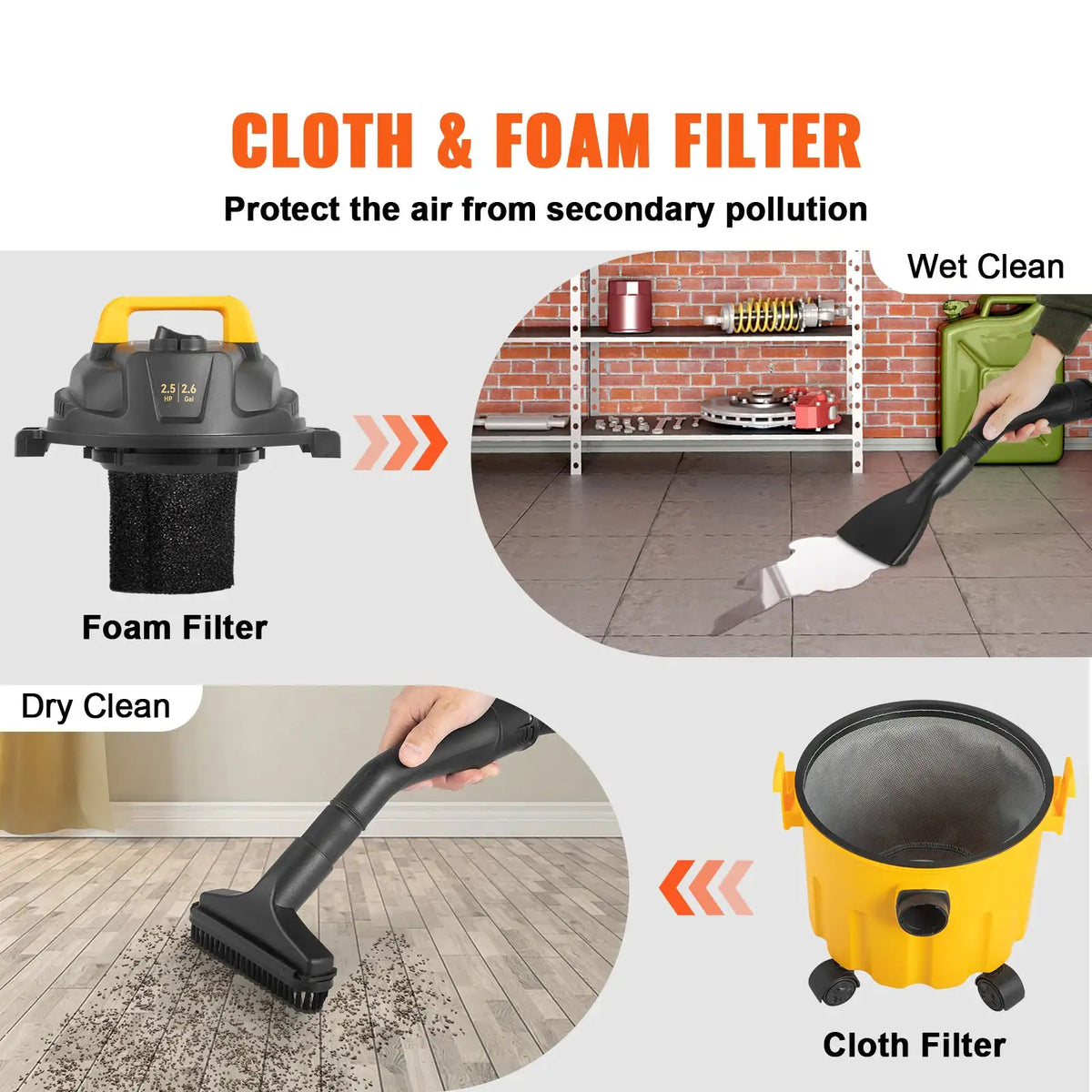 SucceBuy Portable Wet Dry Shop Vac — product view 4
