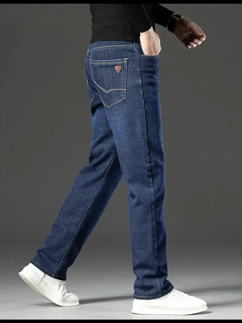 Warm Fleece Jeans for Cold Office Wear — product view 17
