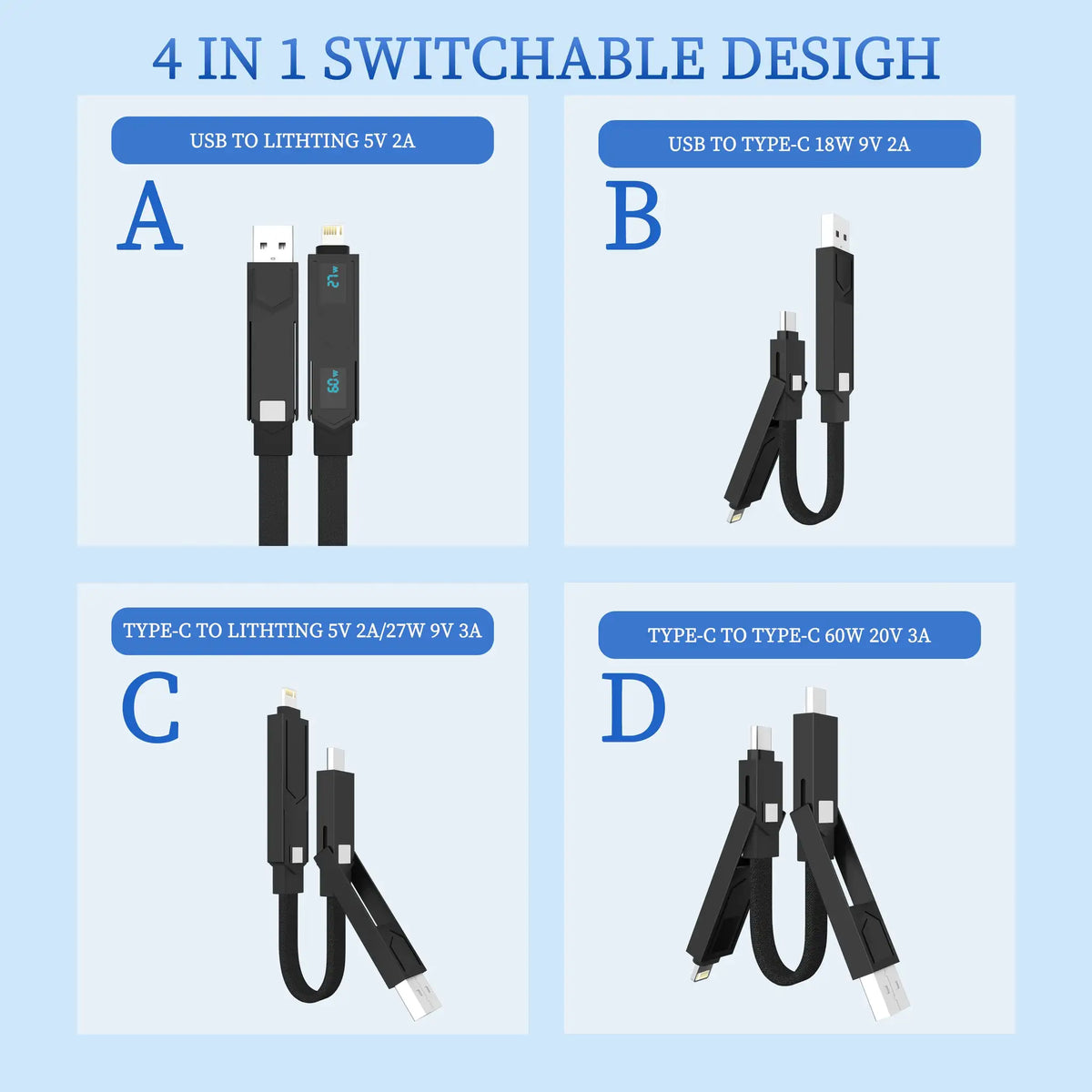 Pd Keychain Braided Charging Cable — product view 5