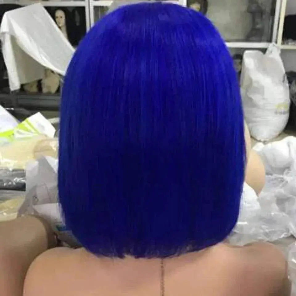 Vibrant Green Short Bob Wig 180 Percent Density Lace Front