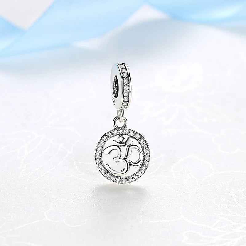 Sterling Silver Charm Om Symbol
