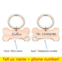 Personalized Pet ID Tag: Stylish Bone Engraved Pendant