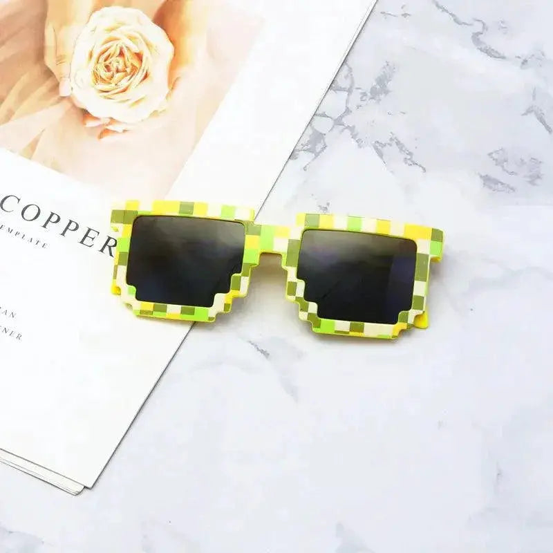 Pixel Mosaic Kids Sunglasses for Cosplay and Fun Adventures