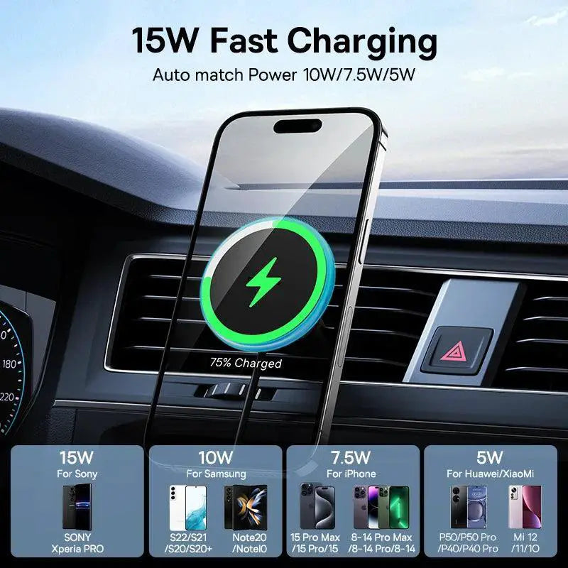 Baseus 15W Magnetic Wireless Car Charger Holder Fast Charge