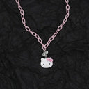 Hello Kitty Zircon Pendant Sparkling Elegance Jewelry