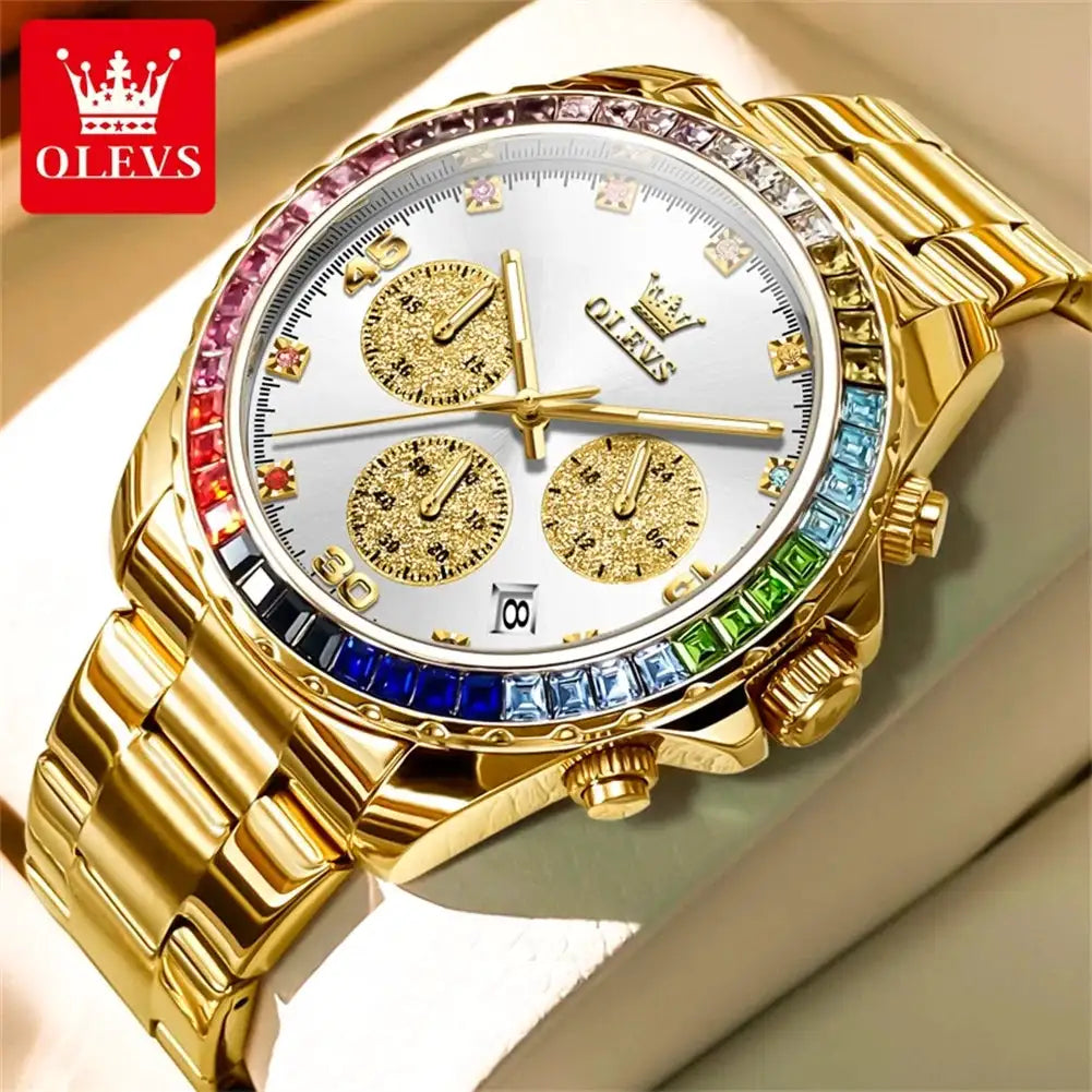 Olevs Men Rainbow Dial Quartz Watch — product image 12