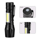 Mini Cob Flashlight - Rechargeable Pocket Torch