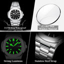 Square Stainless Steel Men Quartz Watch