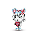 Sterling Silver Pendent Charm Red