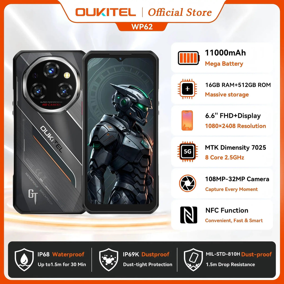 Oukitel Rugged Phone for Active Days — product view 7