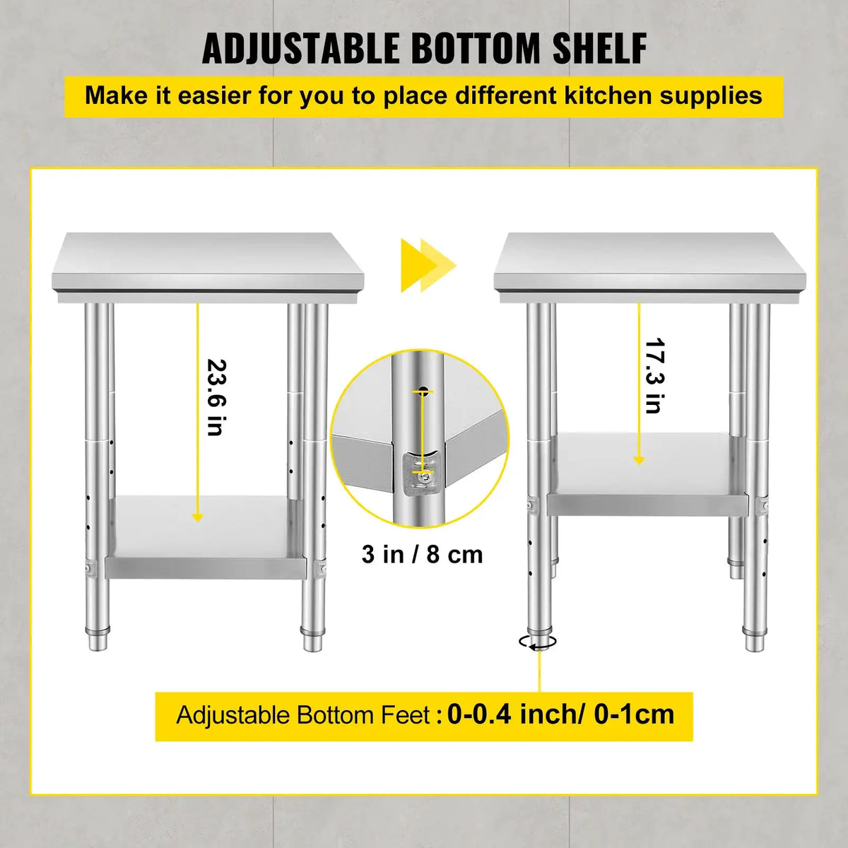 Commercial Stainless Steel Work Table — product image 3