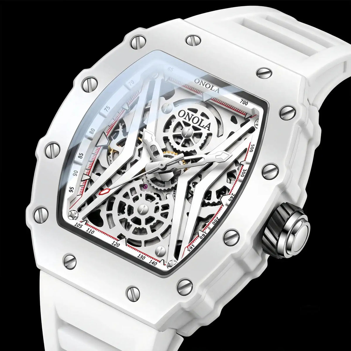 Onola Tonneau Skeleton Mechanical Watch — product image 2