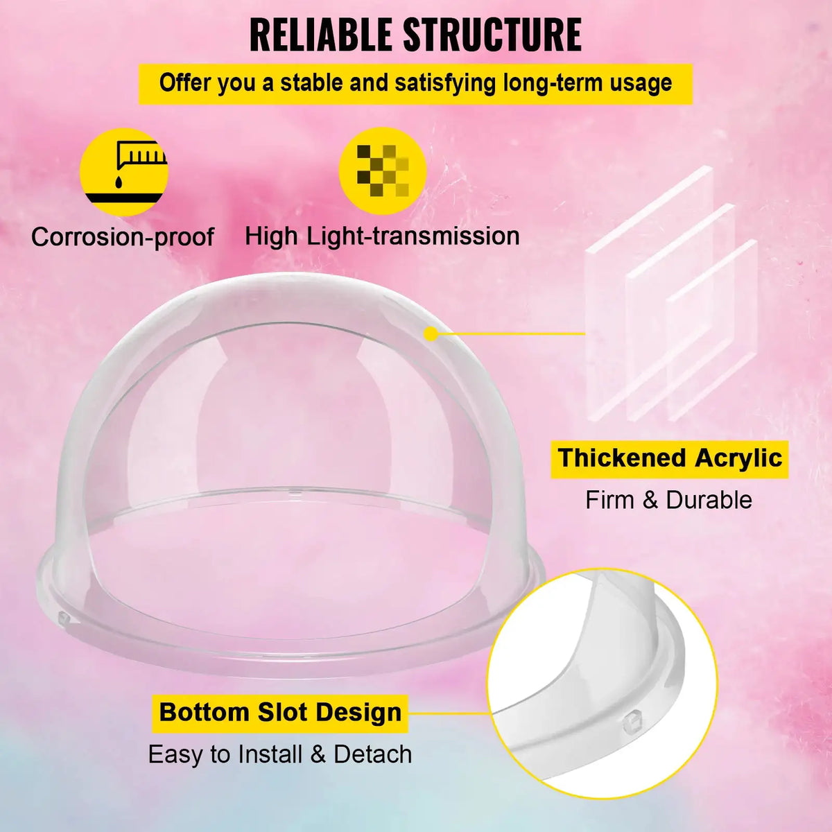SucceBuy " Commercial Cotton Candy Machine Cover Clear Floss — product view 4