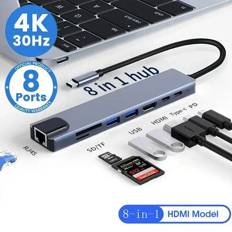 USB C Hub Docking Station Splitter For Seamless Connectivity