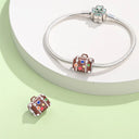 Sterling Silver Colorful Travel Luggage