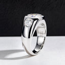 Men's Carat Moissanite Silver Ring