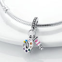 Silver Plated Charm Graduation Campus