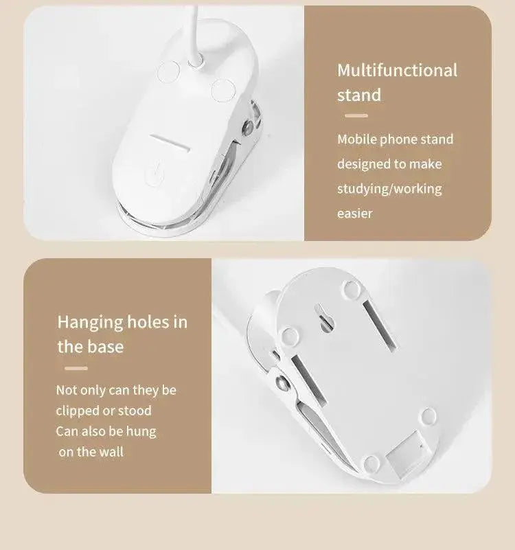 Rechargeable LED Desk Lamp With Clip Brighten Your Space