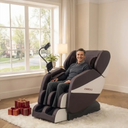 Zero Gravity Massage Chair, Full Body Shiatsu Recliner with Smart Touch Screen, 10 Massage Rollers, Heating & Foot Massage