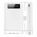 Slim Power Bank - 3 Built In Cables And Display