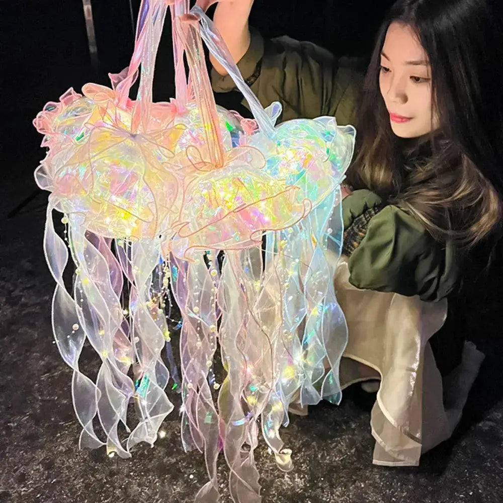 Jellyfish Flower Lamp Portable Bedroom Ambiance Light