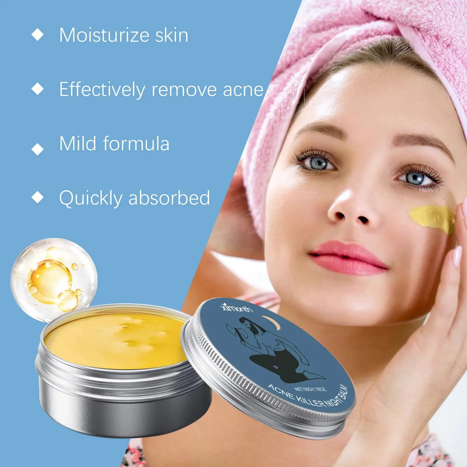 Acne Removal Face Cream Gently Balances Skin Oil Refreshing Skin Care Shrink Pores Oil Control Hydrating Anti Acne Cream
