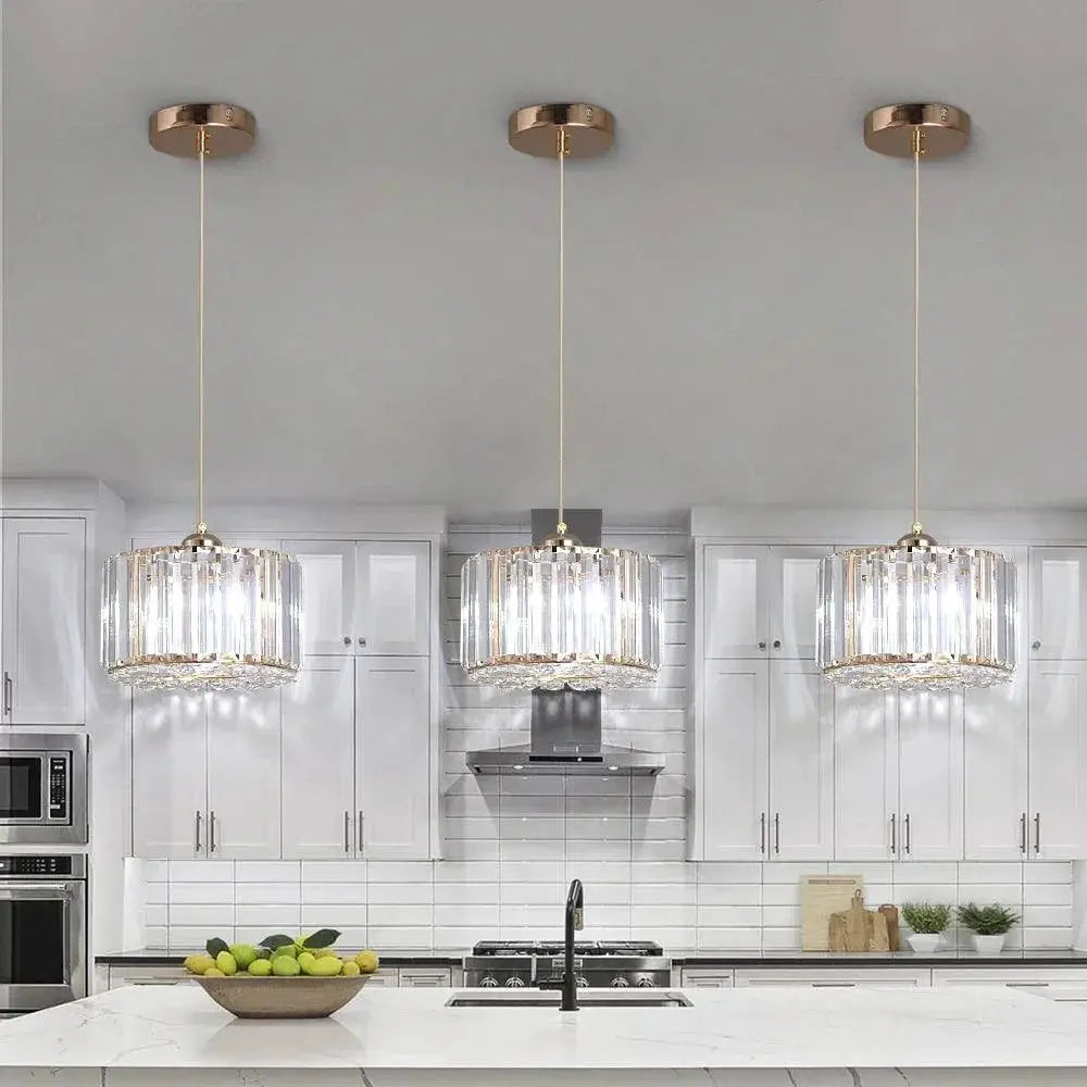 Glass LED Pendant Light Ceiling Lamp Adjustable Fixture