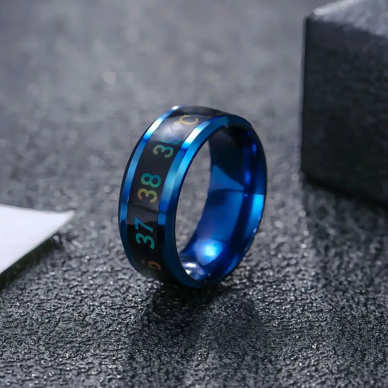 Temperature Ring Titanium Steel Mood Ring Jewelry Unisex