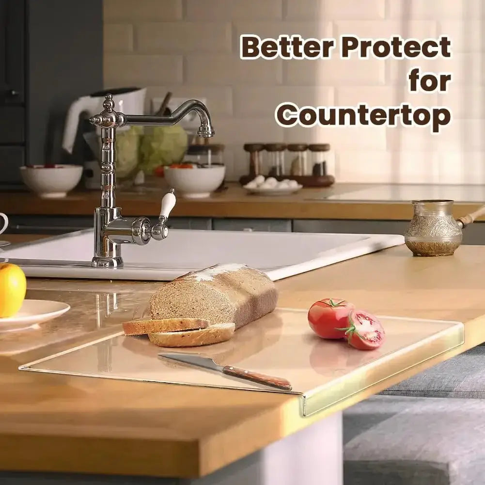 Acrylic Anti Slip Cutting Board With Lip For Kitchen Counter