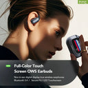 AI Translator Earbuds HTC NE25 Bluetooth 5.3 Real Time Translation 50H Mic