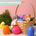 12/24/36pcs Easter Fillable Eggs Colorful Plastic Eggshell Decor