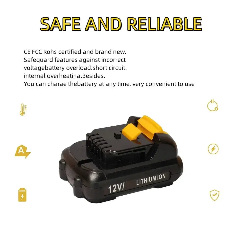 12V Li Ion Battery For DCB120 125 DCB100 119 High Power