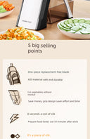 Gold Kitchen Chopping Artifact Multi-Functional Cutter