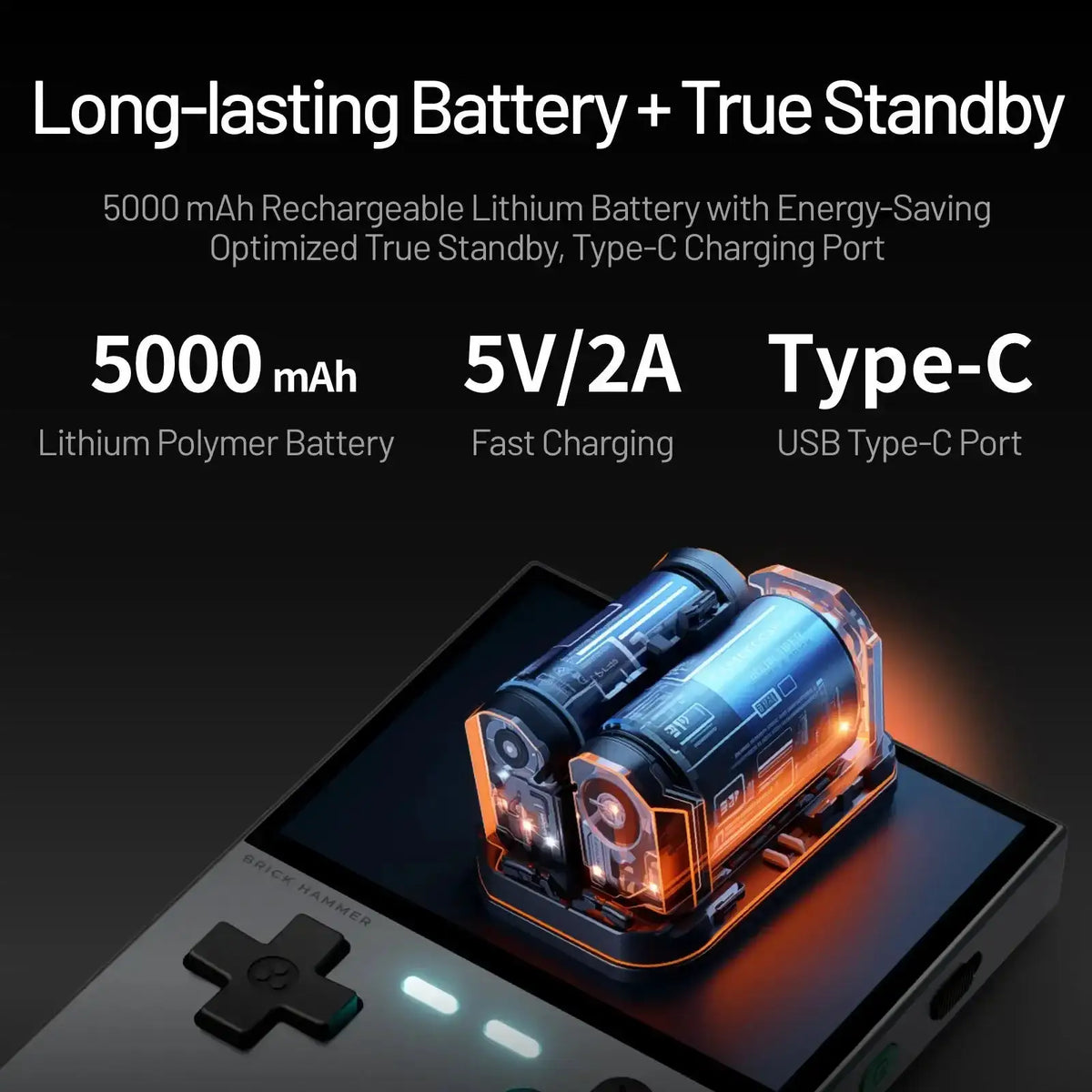 Trimui Brick Pro Retro Handheld Game Console 5000mAh Long Battery CNC Unibody Hall Effect Joysticks 3.95" IPS Linux Gaming Device
