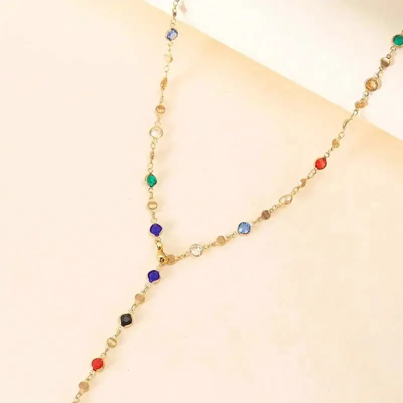 New Luxury Colourful Crystal Zircon Necklace For Women
