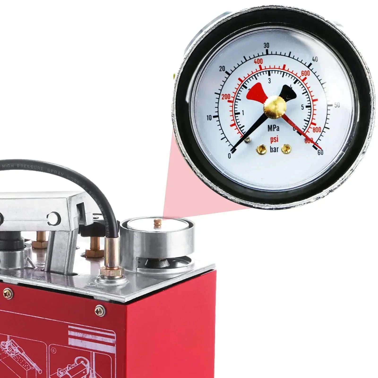 Vevor Hydraulic Pressure Test Pump 12L Hydrostatic Tester