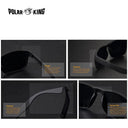 Men's Polarized Square Sunglasses with UV Protection Eyewear