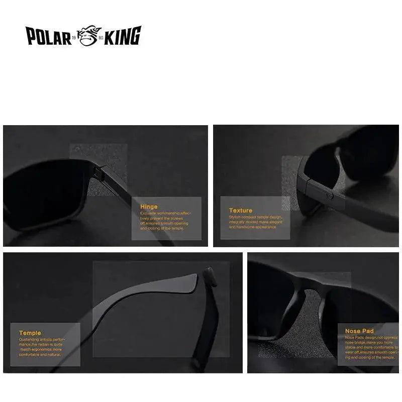 Men's Polarized Square Sunglasses With UV Protection Eyewear